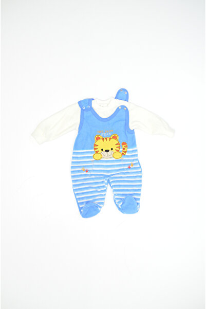 Baby Slon Kids Clup Kışlık polar 2 li kedi nakışlı çıtçıt kapamalı patikli bi...