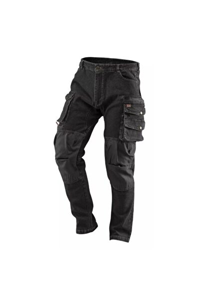 Evelise Pantaloni de lucru tip blugi, NEO, model Denim, negru, marimea XL/54