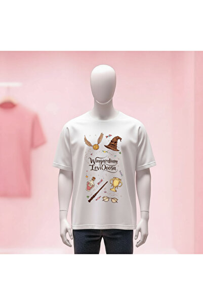 Vordevia Harry Potter Printed Crew Neck Wide Fit Unisex Tshirt