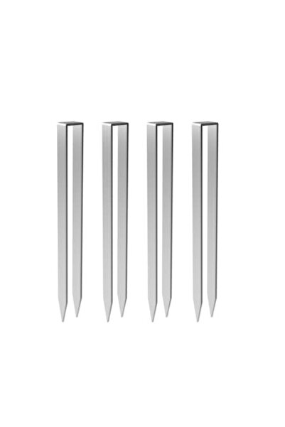 TIMESETL Set of 4 Ground Anchors, Bruwaa, U Shape, Alloy Steel, Silver, 30x2....