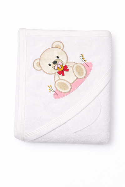 Cicix Baby Hooded bath towel set for children 90cm/75cm - Teddy bear