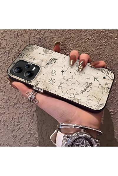 Hontinga حافظة صلبة رفيعة بنمط فضائي مع حماية للكاميرا متوافقة مع هاتف Poco X...