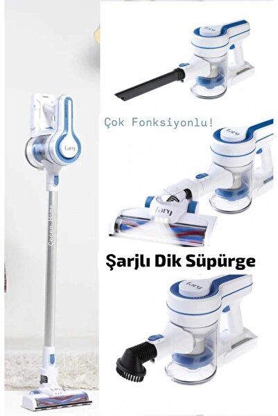 ÇEÇEN HOME Turbo Fırçalı Şarjlı Dikey Süpürge Dik Kablosuz Şarjlı Süpürge Epa...