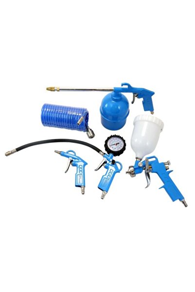 Evelise Pistol de vopsit cu accesorii, suflat aer, set 5 piese, 3.4 bar, 600 ...