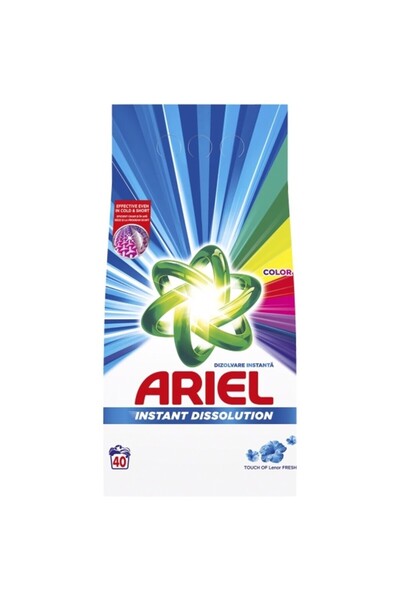 Ariel DETERGENT PUDRĂ AUTOMAT 3KG – TOUCH OF LENOR COLOR, 40 SPĂLĂRI