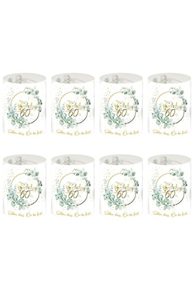 YXHZVON Decorative Lanterns Set of 8, 60th Birthday, PVC