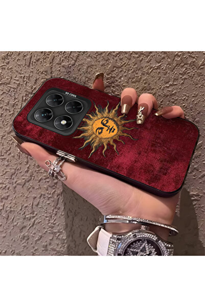 Hontinga حافظة صلبة رفيعة مع حماية للكاميرا متوافقة مع Poco X7 5G بنمط الشمس