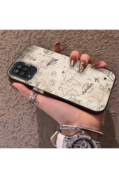 Hontinga حافظة صلبة رفيعة بنمط فضائي مع حماية للكاميرا متوافقة مع هاتف سامسون...