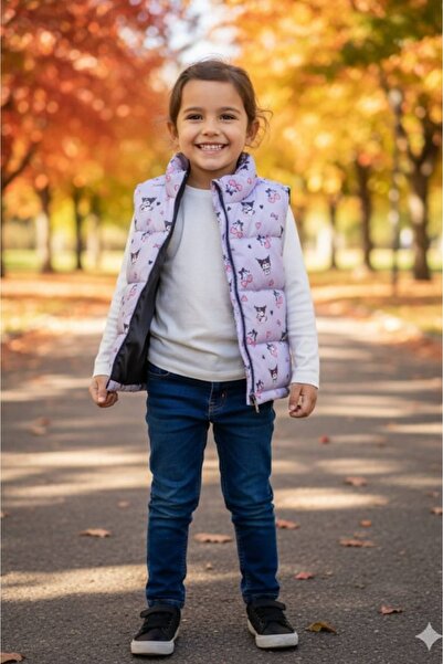 diamondstar Vestă gonflabilă pentru fete Kuromi cu imprimeu