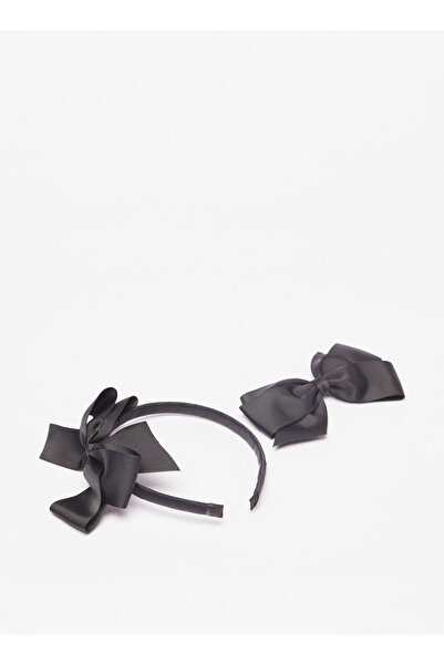 Flora Bella by Shoexpress Ribbed Hairband and Bow Clip Set