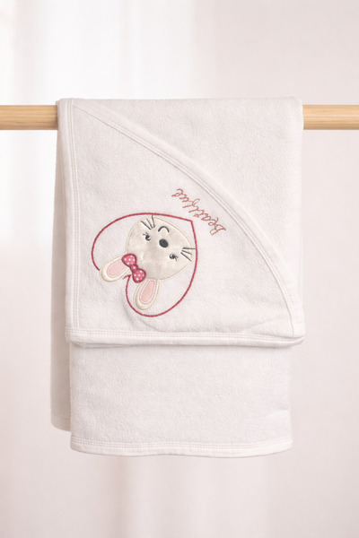 Cicix Baby Hooded bath towel set for children 90cm/75cm - Bunny
