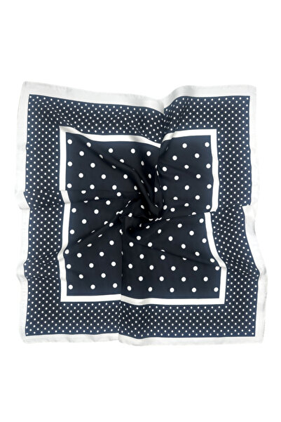 PRAVALIA CU SURPRIZE Eșarfă DORIS pentru femei cu buline, neagră, 70x70cm