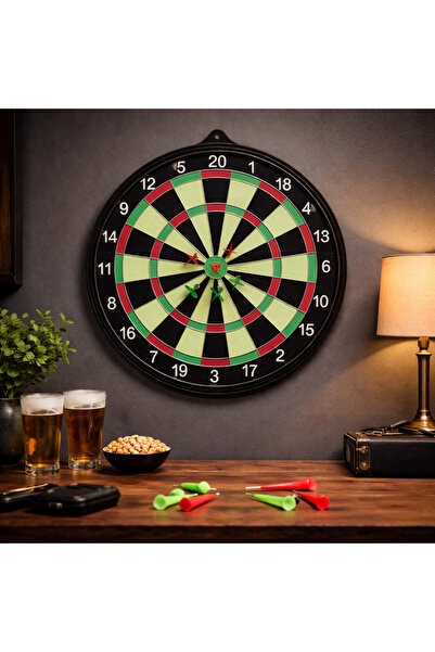 hediyeconcepti Klasik Dart Tahtası – İç Mekan Duvar Tipi Dart Oyunu Seti | Ev...