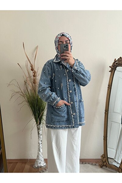 GÜZEL ÇARŞI İncili luxe kot ceket