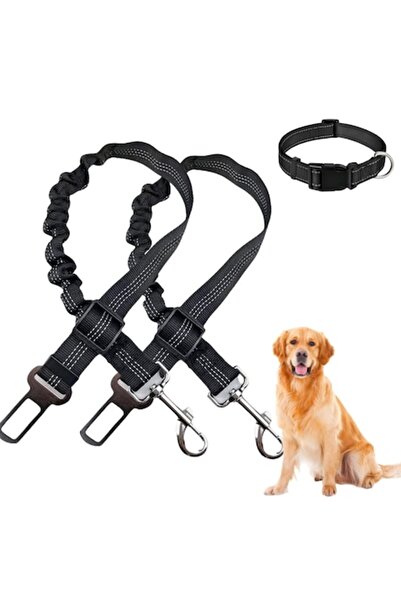 PEUTIER Centură de siguranță pentru câini, reglabilă, curea pentru lesă cu at...