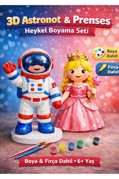 eventopia 3D baskı Figür Boyama Seti – Çocuklar İçin Heykel Boyama Aktivitesi...