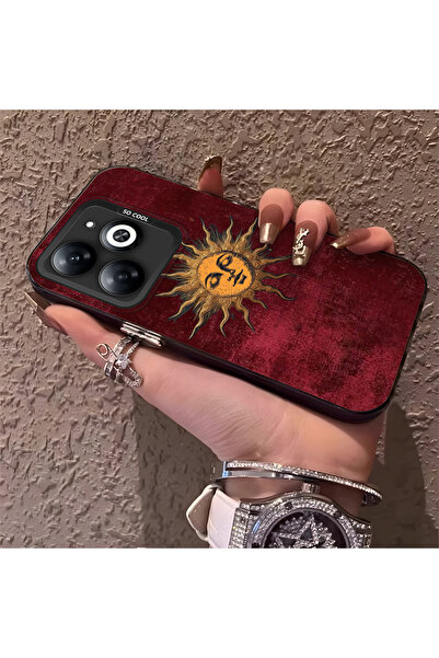 Hontinga حافظة صلبة رفيعة مع حماية للكاميرا بنمط الشمس، متوافقة مع هاتف Infin...