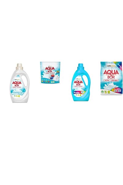 Aquabor سائل معدني طبيعي أبيض + أقراص + ألوان سائلة + 4 كجم ألوان، مجموعة من ...