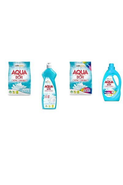 Boron أكوا بور معدن طبيعي 4 كجم أبيض + غسول يدوي + 4 كجم ألوان + ألوان سائلة ...