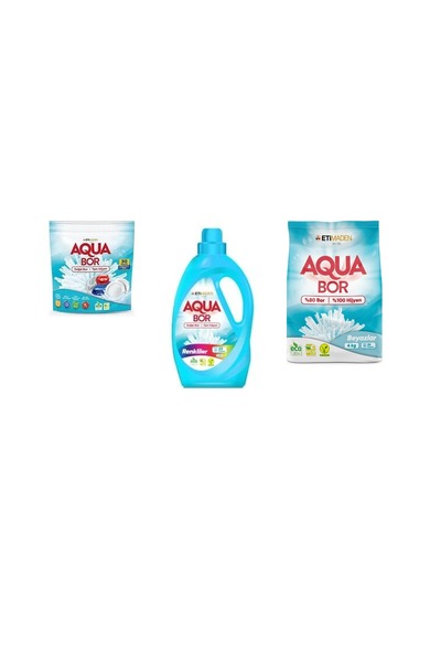 Boron أقراص أكوا بور المعدنية الطبيعية + ألوان سائلة + 4 كجم أبيض مجموعة من 3...