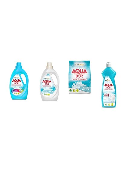 Boron أكوا بور ألوان سائلة معدنية طبيعية + أبيض سائل + 4 كجم أبيض + طقم أطباق...