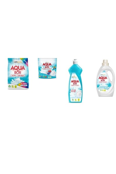 Boron أكوا بور معدن طبيعي 4 كجم ملون + تابلت + غسول يدوي + سائل أبيض مجموعة م...