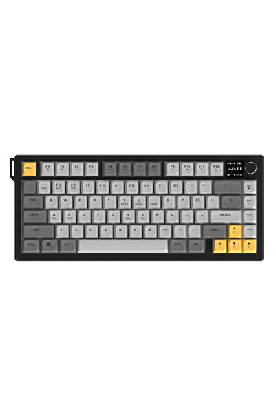 Ajazz AF82 RGB Membran Kablosuz Oyuncu Klavyesi-4000 Mah Batarya-Ekranlı