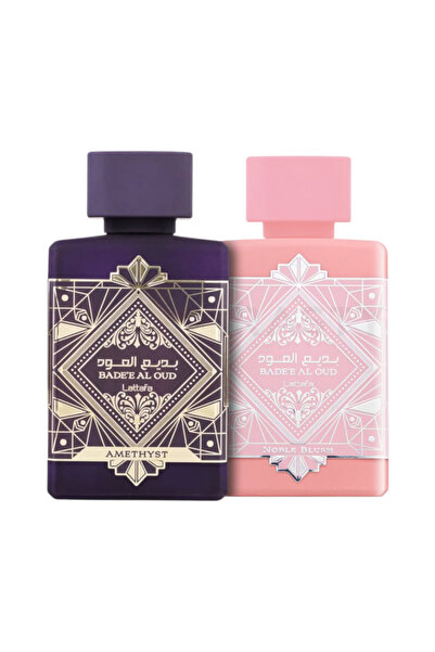 lattafa Set of 2 Perfumes Badee Al Oud Amethyst 100 ml and Badee Al Oud Noble...