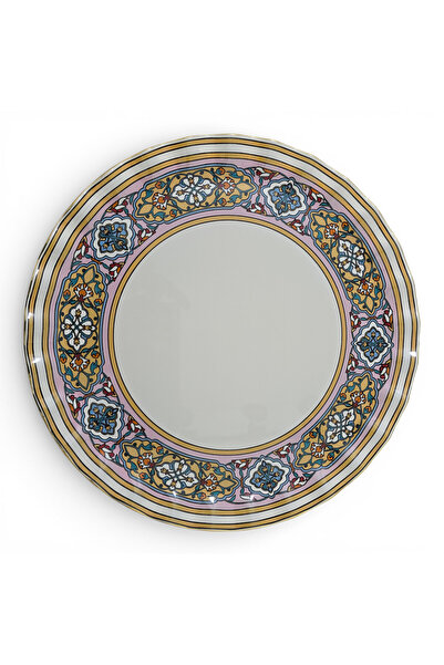 Sudedi Home Cam 26 cm Gerçek Altın Yaldızlı Servis Tabağı – 1 Kişilik