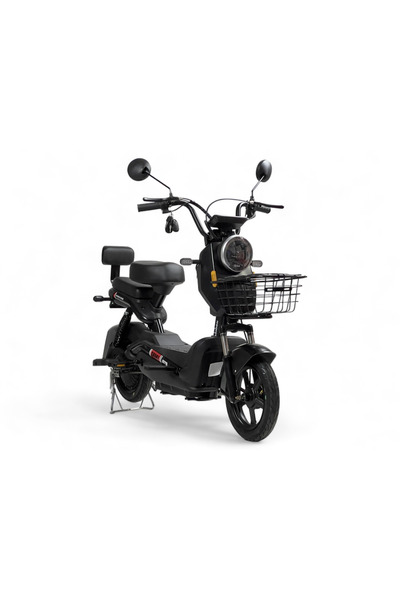 ALBADER Electric Bike With Manual Pedals & Basket, Scooter 48V With 4 Batteri...