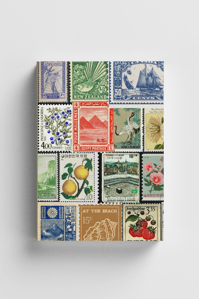 Bi Dünya Haber Vintage Serisi 12 Pul Koleksiyonu Bullet Journal A5 Noktalı De...