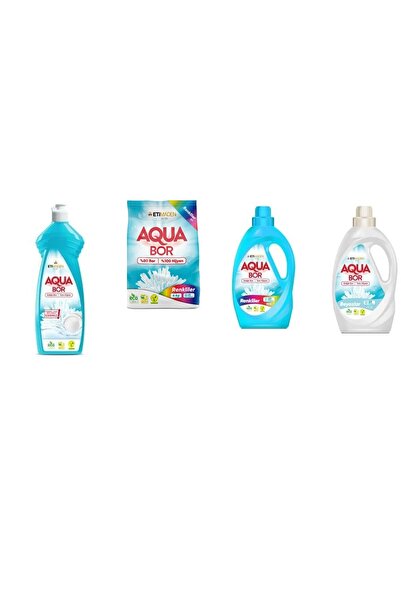 Aquabor منظف الأطباق الطبيعي المعدني + 4 كجم من الألوان + الألوان السائلة + ا...