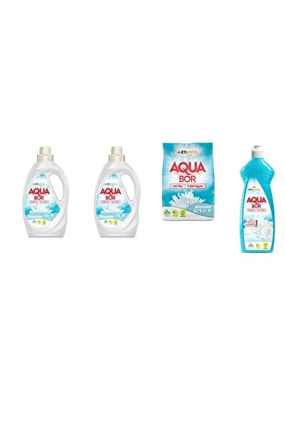 ETİ MADEN أكوا بور سائل أبيض طبيعي معدني + سائل أبيض + 4 كجم أبيض + طقم غسيل ...