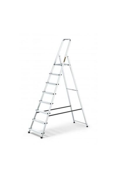 Evelise Scara aluminiu, 7 trepte, platforma, max 125 kg, 2.37 m, Drabest