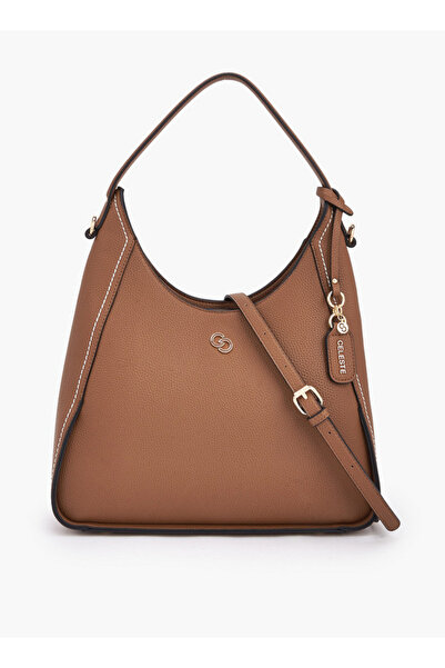 Celeste Textured Shoulder Bag with Zip Closure