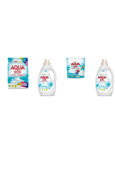 Boron أكوا بور ناتشورال مينيرالي 4 كجم ألوان متنوعة + أبيض سائل + أقراص + أبي...