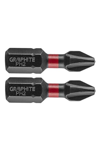 Evelise Varfuri, biti, de impact, PH2, set 2 buc, PH2x25 mm, Graphite