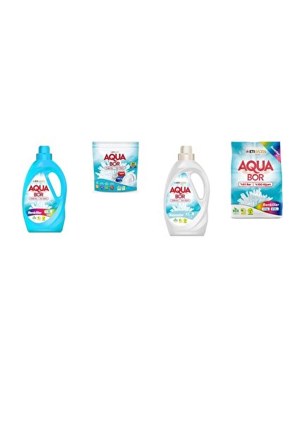 Aquabor ألوان سائلة معدنية طبيعية + أقراص + أبيض سائل + 4 كجم من الألوان مجمو...