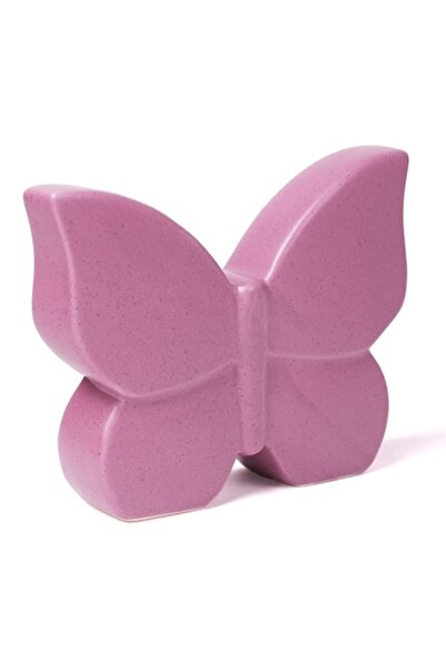 Qwork Φιγούρα Πεταλούδας, Κεραμικό Διακόσμημα, Βιολέτα, 21 εκ.