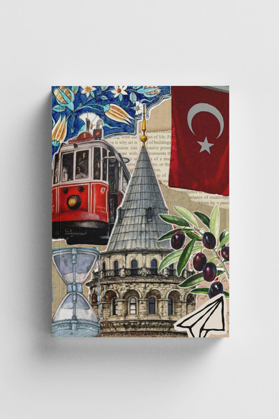 Bi Dünya Haber Collage Series 43 Galata Diary Bullet Journal A5 Dotted Notebook