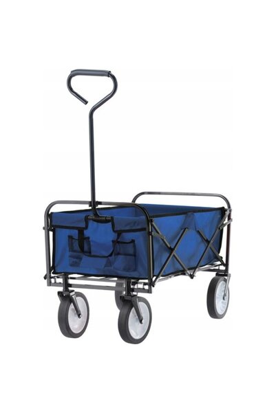 Evelise Carucior de gradina, pliabil, Chomik, albastru, max 70 kg, 116x54x90 cm