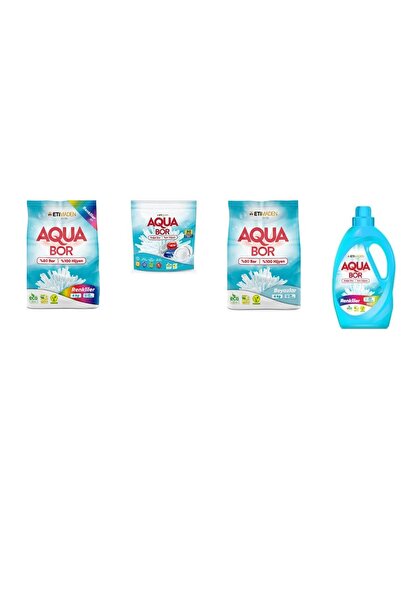 Aquabor معادن طبيعية 4 كجم ألوان متنوعة + أقراص + 4 كجم أبيض + ألوان سائلة مج...