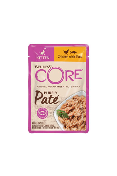 CORE Purely Pate Pouch Chicken & Tuna for Kittens 85g Case of 8