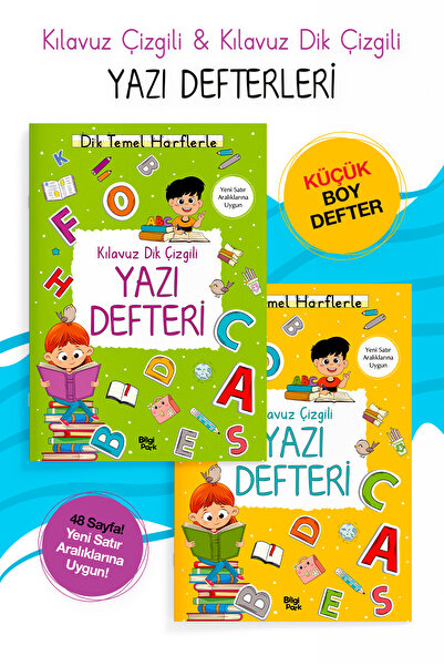 Parodi Yayınları Kılavuz Çizgili ve Dik Çizgili Yazı Defteri | Küçük Boy | 2’...