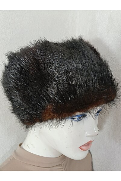 hoaryage Unisex Genuine Mink Leather Wolf Kipchak Genuine Wolf Kipchak Börk H...