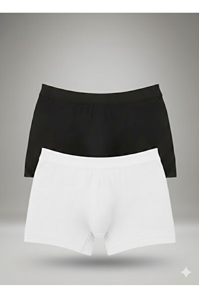 Miorre Women's Seamless Boxer 2-Pack Black and White