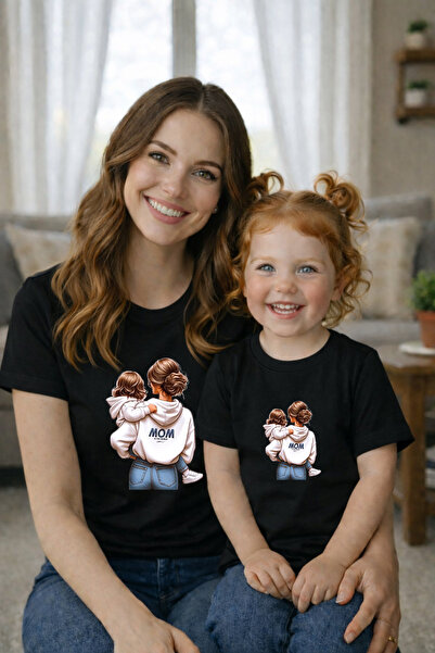 LORVEX Mother Daughter Combination Oversized T-Shirt – Mother & Child Twin T-...