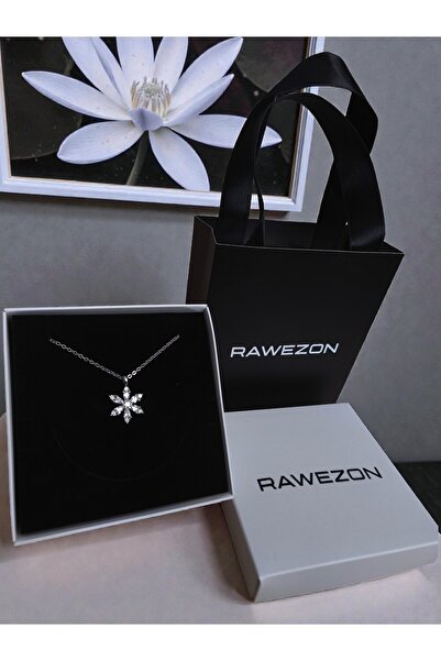 RAWEZON Nerovia Series Gift Set with Box and Bag - Steel White Lotus Necklace...