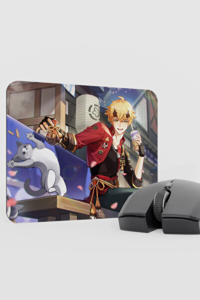 mousepad bastir Thoma Genshin Impact Anime Player V2 - 22X18 Gaming Mouse Pad...