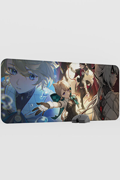 mousepad bastir لوحة ماوس ألعاب Lynette Genshin Impact Anime Player V2 - 90x4...